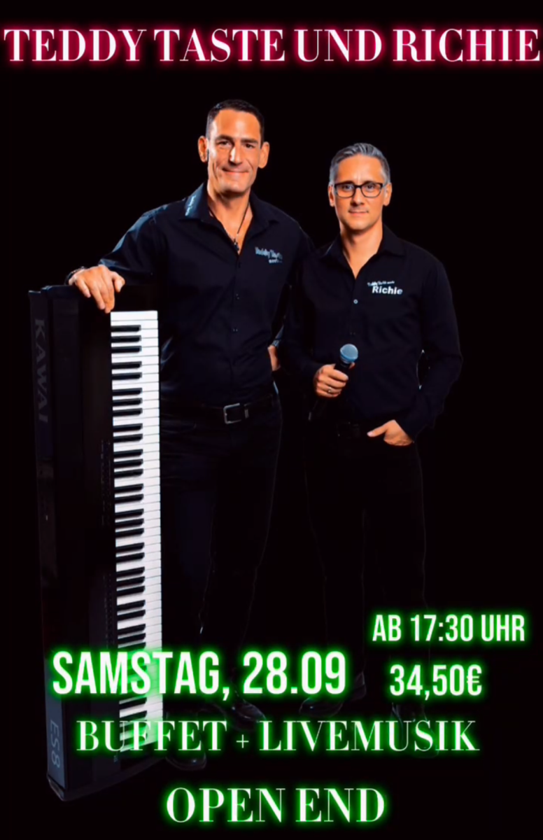 LiveBand: "Teddy Taste meets Richie" bei Asmin in Marl am Dümmer See - Motto: Buffet & Livemusik