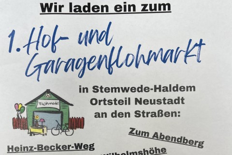 1. Hof- und Garagen-Flohmarkt in Stemwede - Haldem